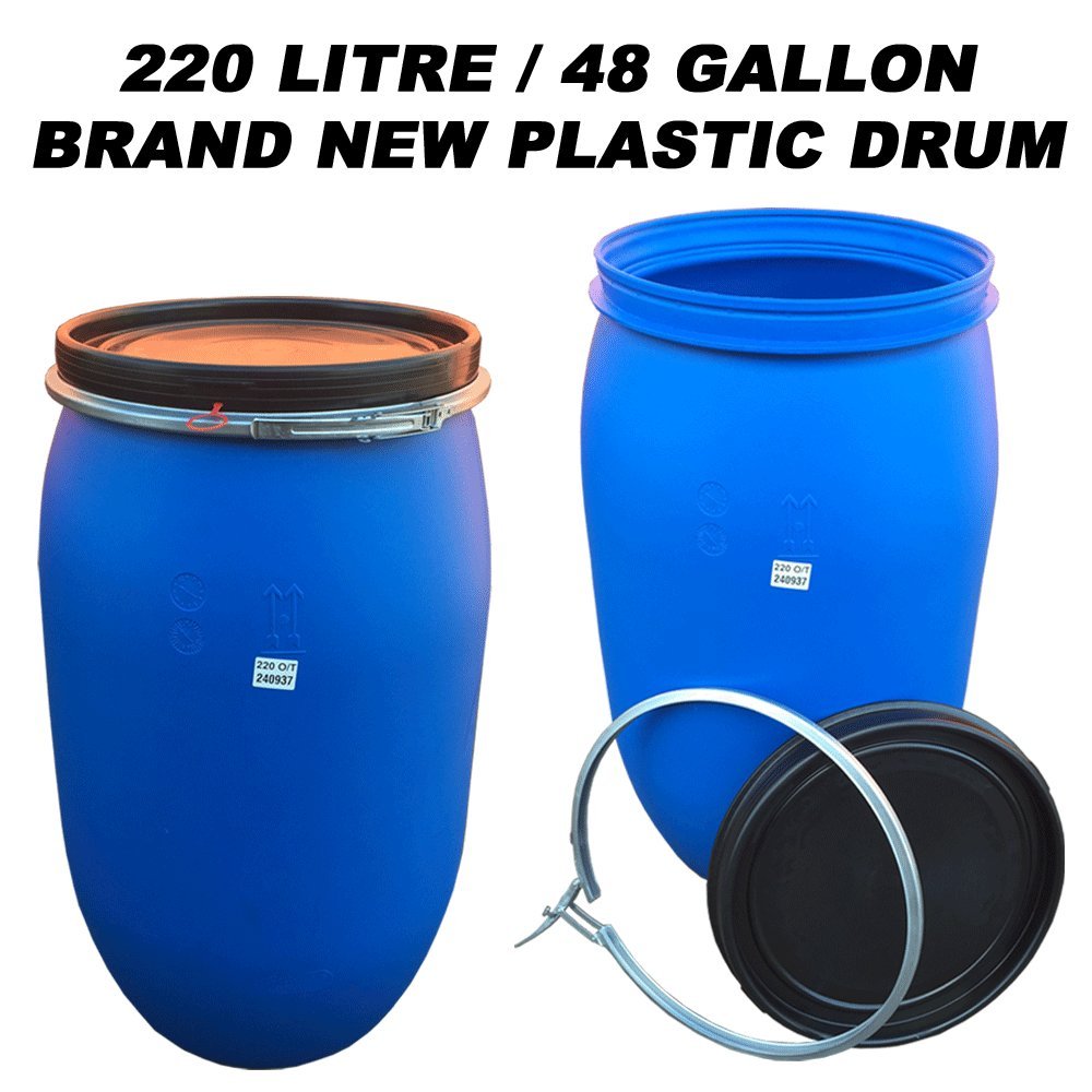 220 Litre / 48 Gallon Plastic Drum/Barrel/Container for Shipping/Waste
