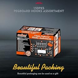 HORUSDY 150-Piece Pegboard Hooks