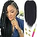 Havana Twist Crochet Hair 6 Packs 18 inch Crochet Braids Senegalese Twist Crochet Braiding Hair(1B)
