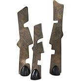 Uttermost 18197 Geometric Echoes - Sculpture (Set of 3)-18 Inches Tall and 4 Inches Wide