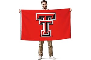 VICTORY CORPS Texas Tech Red Raiders 2' x 3' College Sports Printed Flag - NCAA Licensed - Nylon - School Banner (Red, Black, White, 3' x 5')
