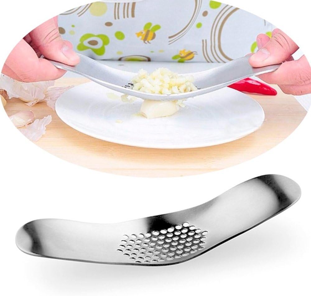 Just_for you Rocking Garlic Press Crusher Stainless Steel
