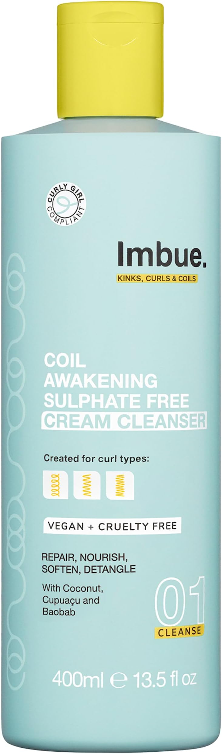 Imbue Coil Awakening Sulphate Free Cream Cleanser 4A-4C Coils