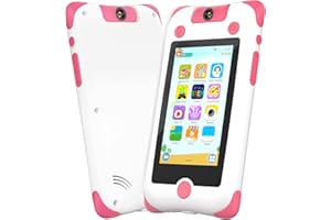 UNERVER Kids Phone - Phone for Kid Real Cell Phone for Girls/Boys Toddler Christmas Birthday Gift Age 3-8, Toy Phone for Kids MP3 Music Player with Flip Cameras Children Learning Play Phone