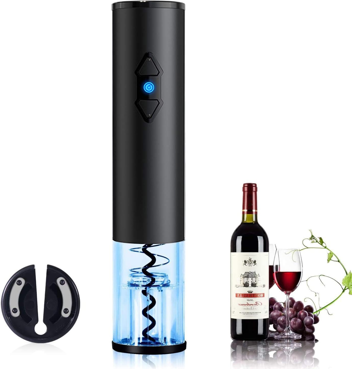 CHICAN Electric Wine Opener, Automatic Cordless Wine Bottle Opener kit with Foil Cutter