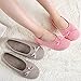 Barerun Women Elegant Cashmere Knitted Memory Foam Indoor Ballerina House Slippers/Shoes