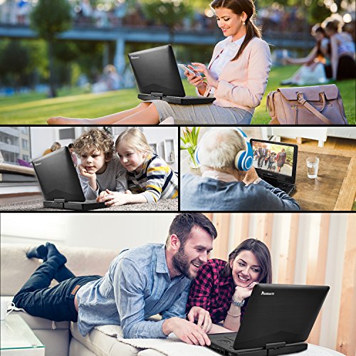12" Portable Blu Ray Player Support A Region Blue Ray Disc, Region Free DVD, HDMI Out, Sync Screen, 1080P Video, Last Memory, AV in, USB SD, Dolby Audio - NAVISKAUTO