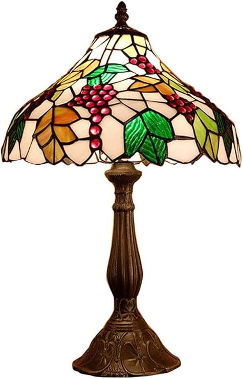 Amazon Co Jp テーブルランプクリエイティブブドウティファニーステンドグラスのホテルの部屋 ホーム キッチン