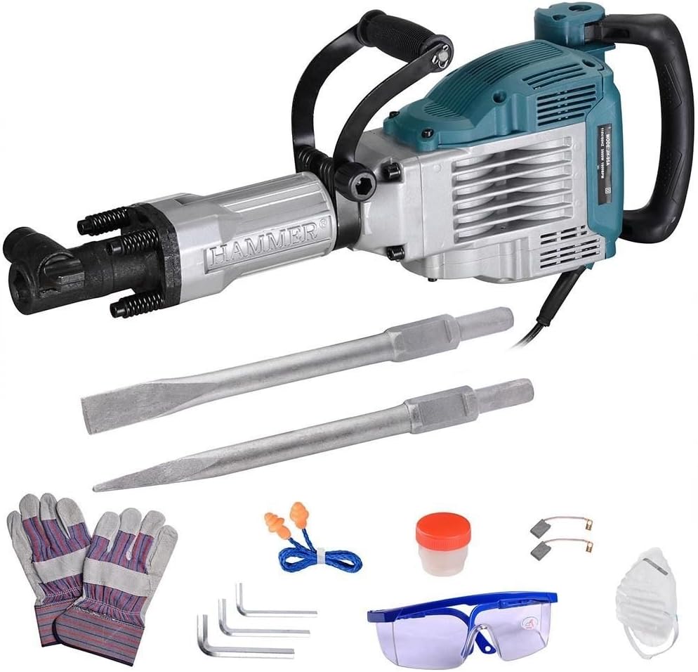 3600W 1800BPM Double Insulated Electric Demolition Jack Hammer Concrete Breaker