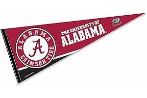 COLLEGE FLAGS & BANNERS CO. Alabama Crimson Tide Pennant Full Size Felt