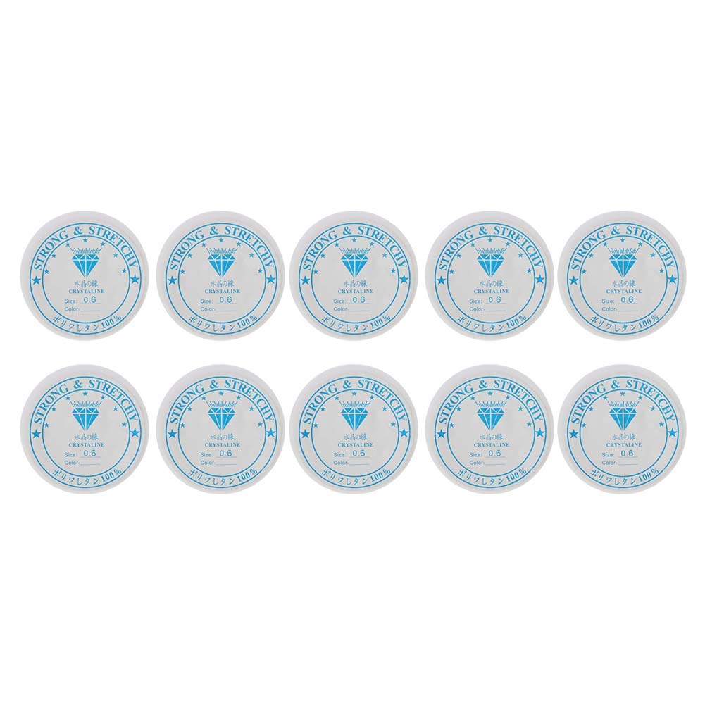 Pongnas Crystal Stretchy Elastic Line Transparent Beading String Thread for Jewelry Making (0.6MM)