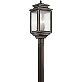 Kichler Wiscombe Park 23.25" 4 Light Outdoor Post Light with Clear Seeded Glass in Olde Bronze®