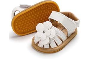 Zoolar Infant Boys Girls Sandals Breathable Premium Baby Summer Outdoor Casual Beach Shoes Lightweight Toddler Flower Bowknot Anti Slip Rubber Sole Newborn Prewalker First Crib Shoes