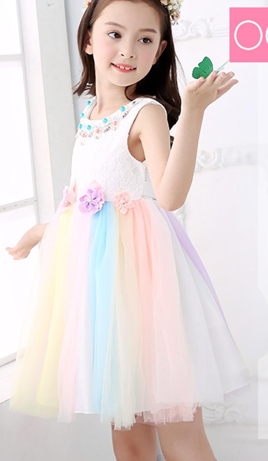 Amazon 子供ドレスフォーマル ワンピース キッズ ジュニア プリンセス カラフル パーティー ピアノ 結婚式 演奏会 ピアノ 発表会 コンサート 七五三 卒業式 フォーマル 通販