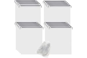 YMCCOOL 20Pack Clear Shoe Bags for Travel,11.8 * 15.7" Drawstring Travel Shoe Bags for Packing, Waterproof Dustproof Portable Travel Shoe Storage Bag with Rope for Men and Women