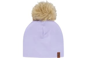 Deux par Deux Girl Jersey Hat with Pompom