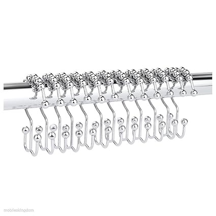 Guardians Shower Curtain Hooks 12 Piece Set Double Glide 100