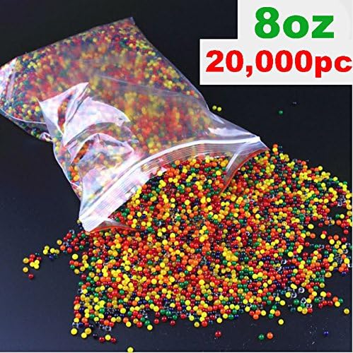 ImMarvel Water Beads Rainbow Mix, 8 oz (20,000 beads) for Orbeez Spa Refill, Sensory Toys and Décor