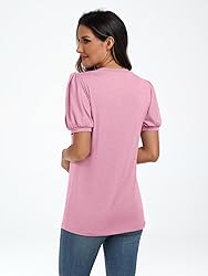 AUTOMET Womens Summer Tops Short Sleeve Shirts