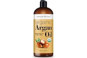 Natural Riches Organic Argan Oil of Morocco 16oz Penetrating Hair oil Deep Moisturizing Serum for Dry, Damaged & Coarse Hair pure Moroccanoil Cold Pressed for Hair, Face and Body