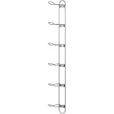 Knape &amp; Vogt Wall Mounted Ball Rack for Garages | 7-Ball Capacity, 63-1/8 in. Tall, John Sterling Collection, Alloy Steel, Silver