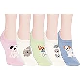 Violet Mist Women's No Show Socks - Low Cut, Invisible, Non Slip Footies - Flat Boat Socks