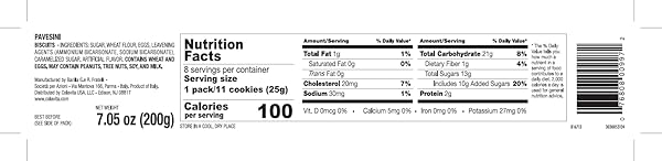 PAVESINI PLAIN 7.05OZ (200G) – AUTHENTIC ITALIAN LIGHT & CRISPY BISCUITS – PERFECT FOR SNACKING, DESSERTS, AND TIRAMISU – MADE WITH NATURAL INGREDIENTS AND NO PALM OIL