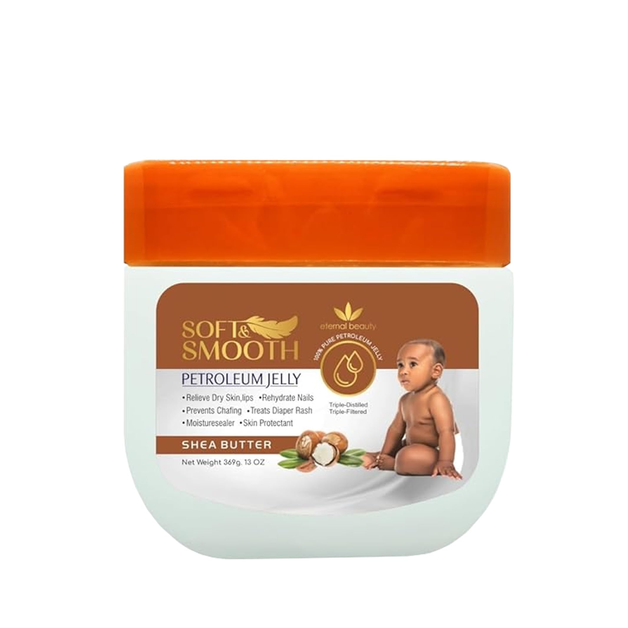 Eternal Beauty Petroleum Jelly for Baby, Soft & Smooth, 369g, Natural, Moisturising, All Skin Types (Shea Butter)