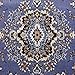 Home Dynamix Premium Sakarya Traditional Medallion Border Area Rug, Country Blue, 3'7
