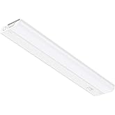 GETINLIGHT 18-inch Hardwired Only LED Under Cabinet Lighting, Daylight White(5000k), Dimmable, Matte White Finished, ETL List