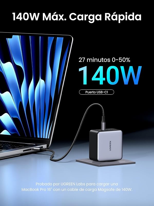 Nexode 160W Cargador USB C Carga Rápido GaNInfinity Adaptador