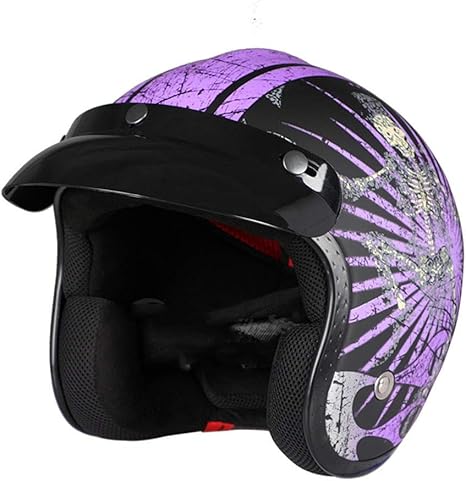 Amazon Co Jp ヘルメット ハーフ バイクヘルメット ハーフヘルメット 半帽ヘルメット 半キャップ ヘルメット 取り外し可能なライニングを備えたスクーターチョッパーオートバイのヘルメットeceが男性と女性のハーフヘルメットボウルのレトロなスタイルに承認 ホーム