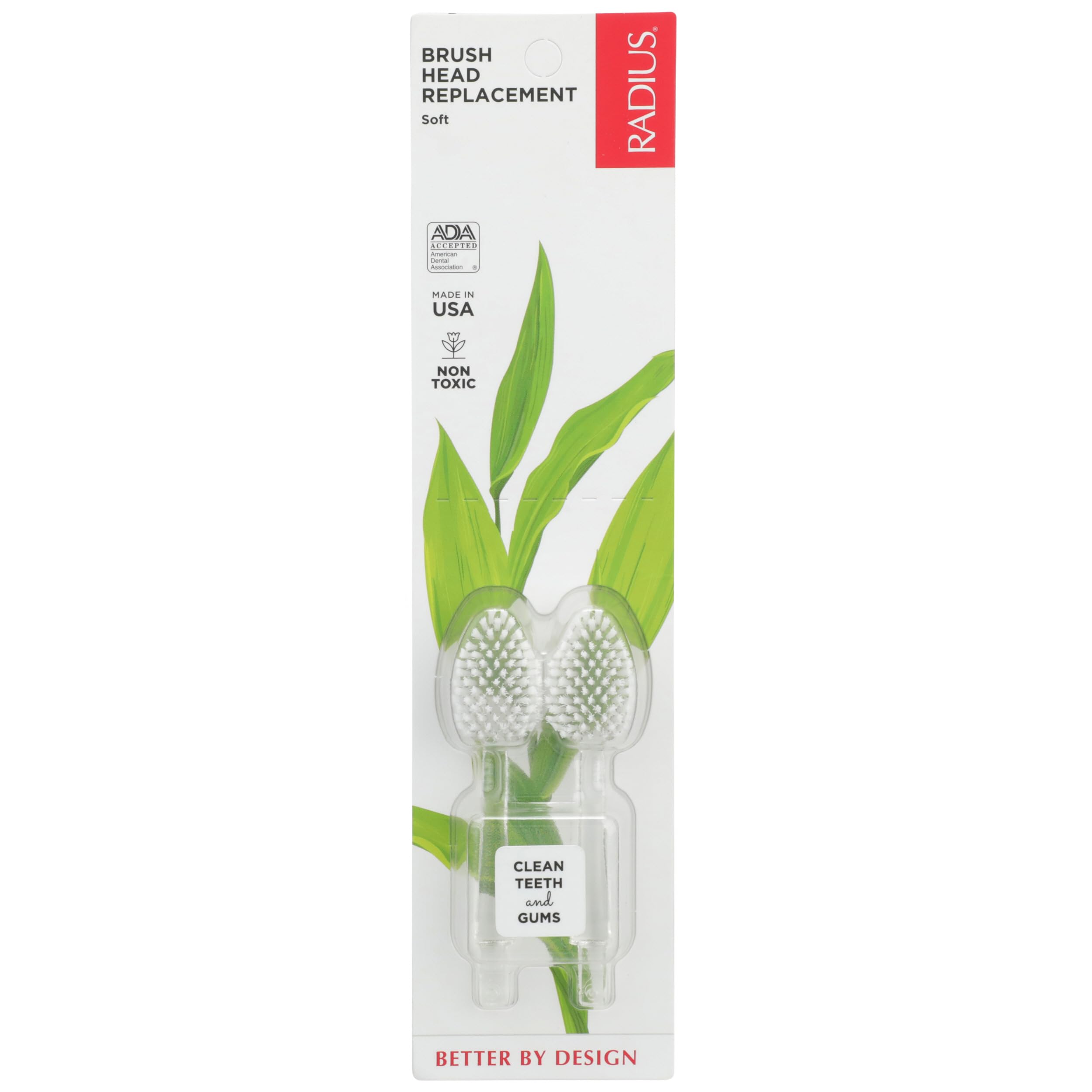 Radius Replacement Heads Soft 2 Pack