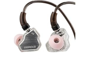 Linsoul 7Hz x Crinacle Zero:2 in Ear Monitor, Updated 10mm Dynamic Driver IEM, Wired Earbuds Earphones, Gaming Earbuds, with OFC IEM Cable for Musician (Without MIC, Silver)