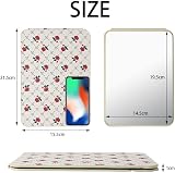 OSDUE Folding Tabletop Mirror 15.5x20.5 cm Beige PU Leather Portable view 2