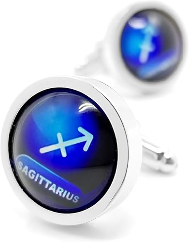 Amazon Mfys Jewelry ファッション メンズ アクセサリー 全12種 星座 射手座 Sagittarius いて座 カフス カフリンクス カフスボタン カフス 専用収納ケース付き いて 11月23日 12月21日 カフス 通販