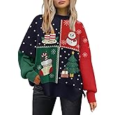 LILLUSORY Women's Oversized Batwing Sweaters 2026 Fall Outfits Trendy Crewneck Knit Side Slit Fashion Pullover Tops