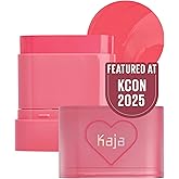 KAJA Cheek & Lip - Dewy Bar 02 Strawberry Sorbet | Creamy Blusher and Balm Multi-Stick, 45% Moisturizing Oil, Apple Extract, Vitamin-Hyaluronic Acid Infused, High Shine, Non-Sticky, Easy Blending, 10g