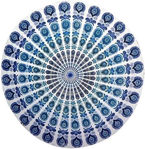 Indian Mandala Round Roundie Beach Throw Tapestry Hippy Boho Gypsy Cotton Tablecloth Beach Towel , Round Yoga Mat Tapestry Indian Mandala Round Beach Throw Boho Gypsy Cotton Tablecloth Beach Towel Round Tapestry Yoga Mat Tapestry