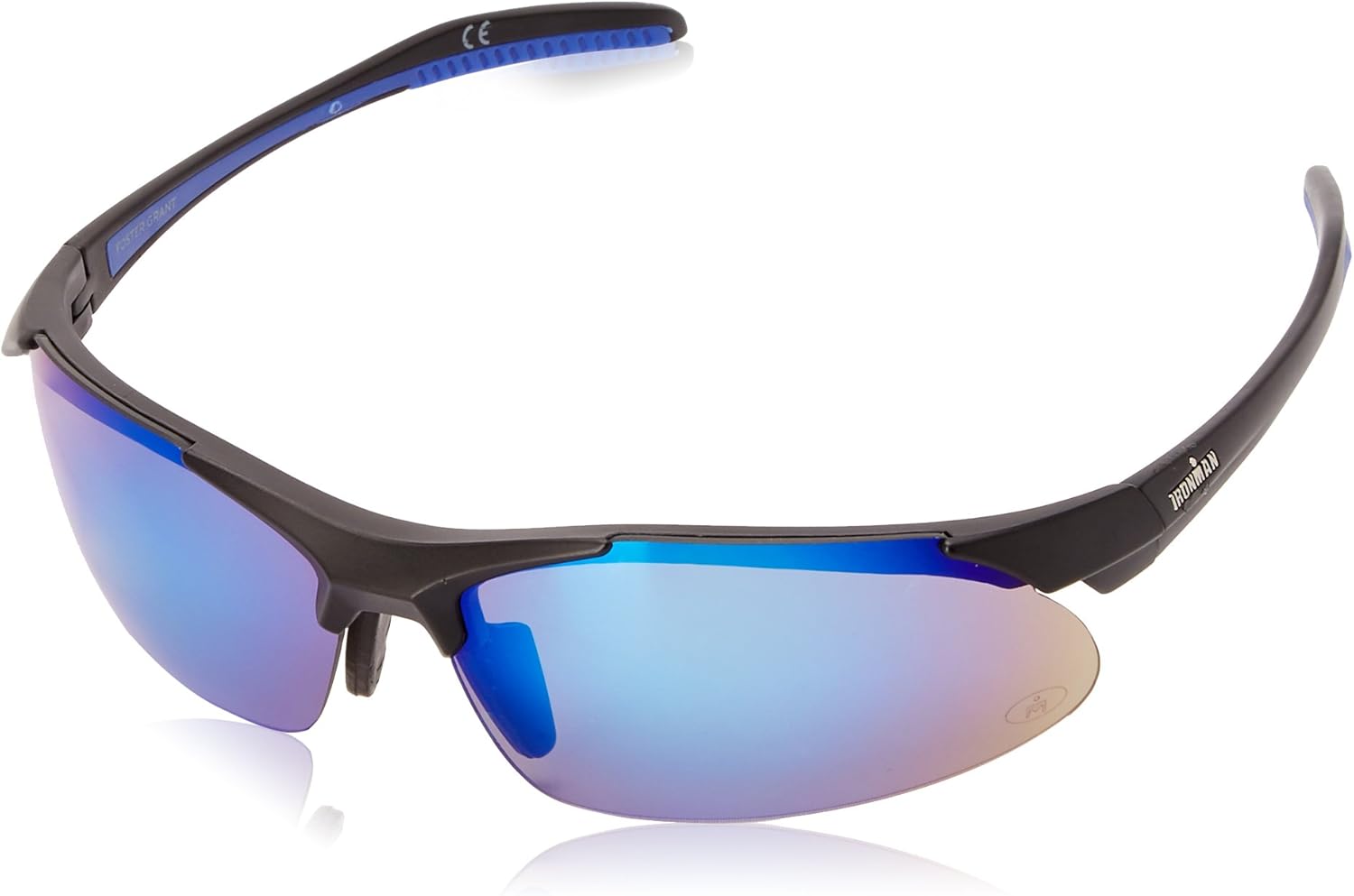 Ironman Men's Inertia Wrap Sunglasses, Matte Black, 74 mm