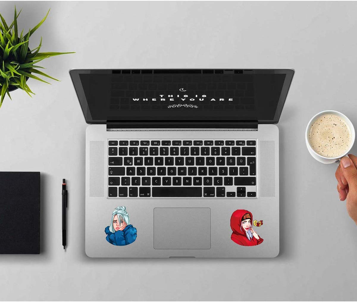 50 pcs Singer Billie Eilish Theme Stickers-Cute Funny Waterproof Vinyl Stickers for Laptops, Hydro Flasks,Water Bottles,Computers,Phone,Skateboard