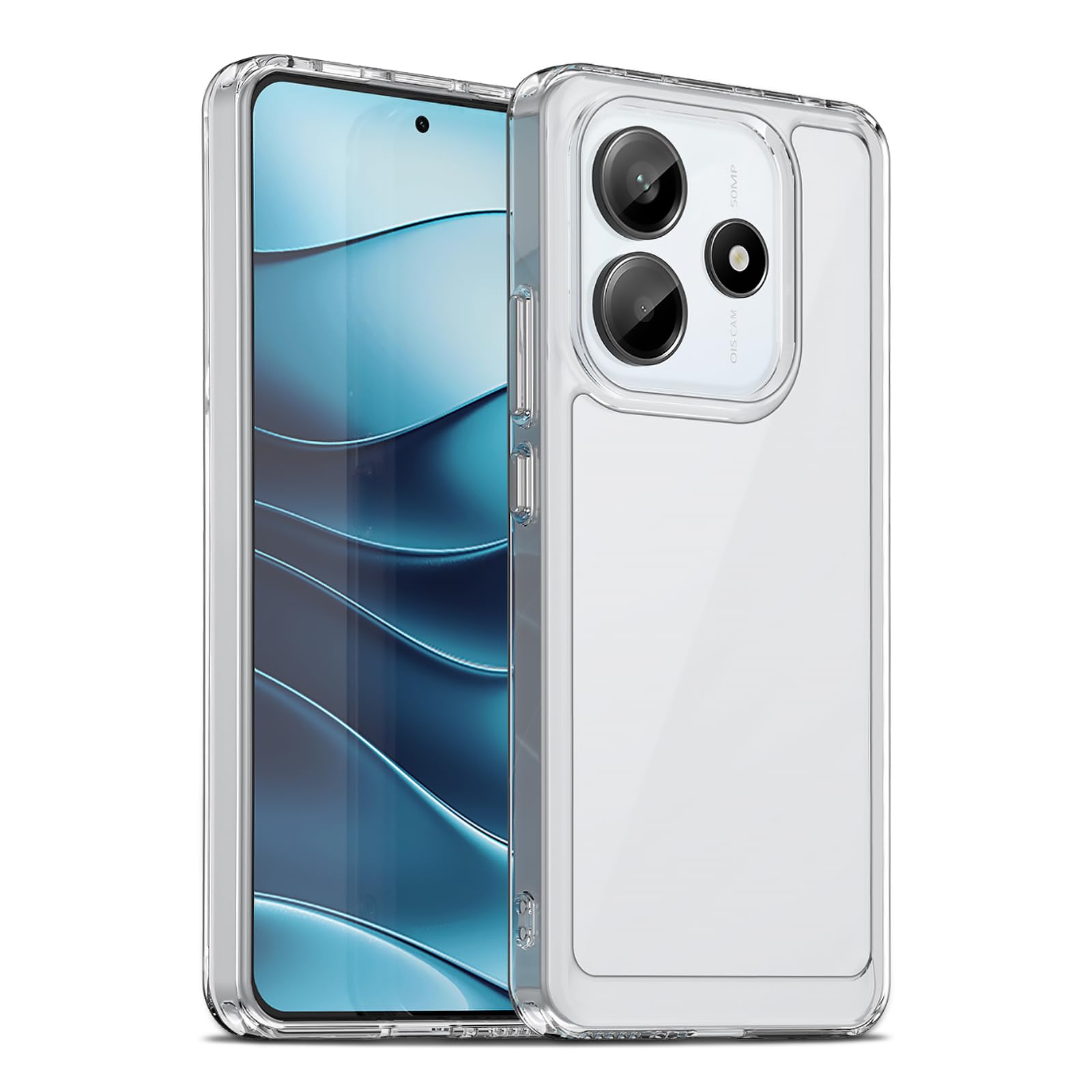 Liisooka Case for Xiaomi Redmi Note 14 5G, Military Ultra Slim Mobile Phone Case, Never Yellowing, Scratch-Resistant, Hard PC Back Case, Shockproof Transparent Protective Case, Transparent