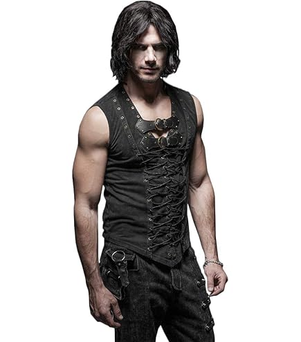 トップス 14thaddiction asymmetrical Tank Top vkei Darkrock Men's T-Shirt Steampunk Gothic Visual kei Vest Tank Top