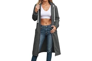 BJUTIR Women's Zip Up Hoodies Oversized Fleece Long Pullover Hooded Sweatshirts Casual Long Sleeve Fall Hoodie Jacket