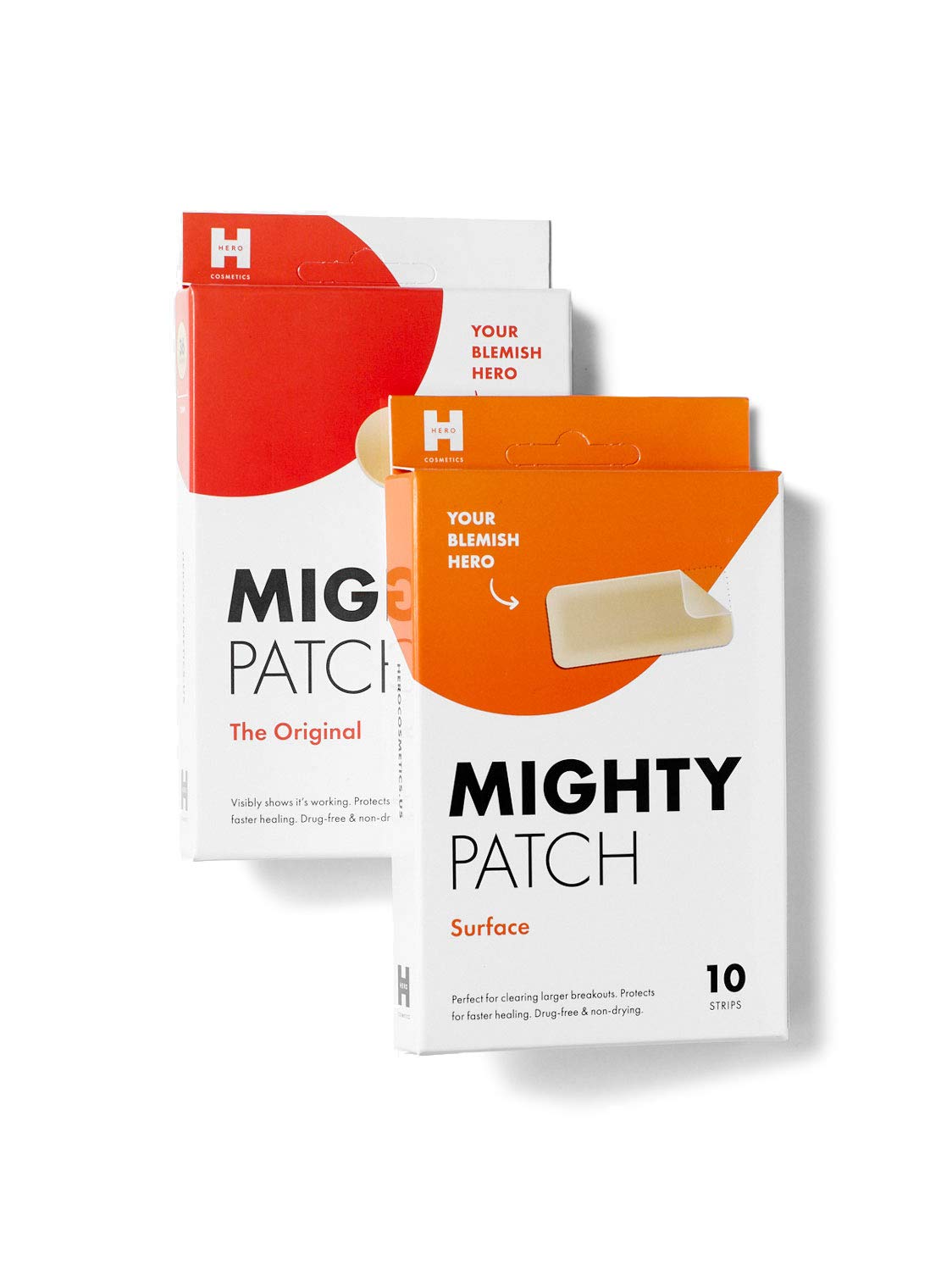 Mighty Patch Original & Surface Bundle - Acne Patches for Small and Large Treatment of Pimples. Clean, Vegan-Friendly, Cruelty-Free