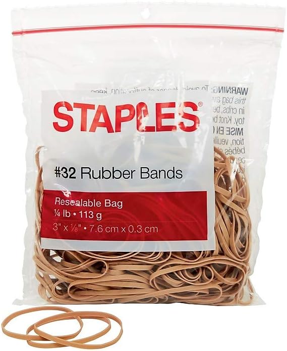 Staples 646093 Economy Rubber Bands Size 32 1/4 Lb