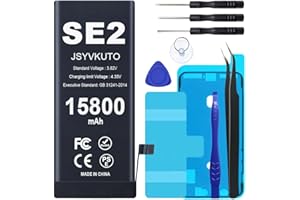JSYVKUTO 15800mAh Battery for iPhone SE2(SE 2020 2nd Generation), New 0 Cycle Upgraded Higher Capacity Replacement Battery for iPhone SE 2020 with Full Set Repair Tool Kit, Model A2275 A2296 A2298