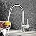 FLG Modern Single Handle Hot and Cold Water Kitchen Bar/Prep Sink Faucet Brushed Nickel