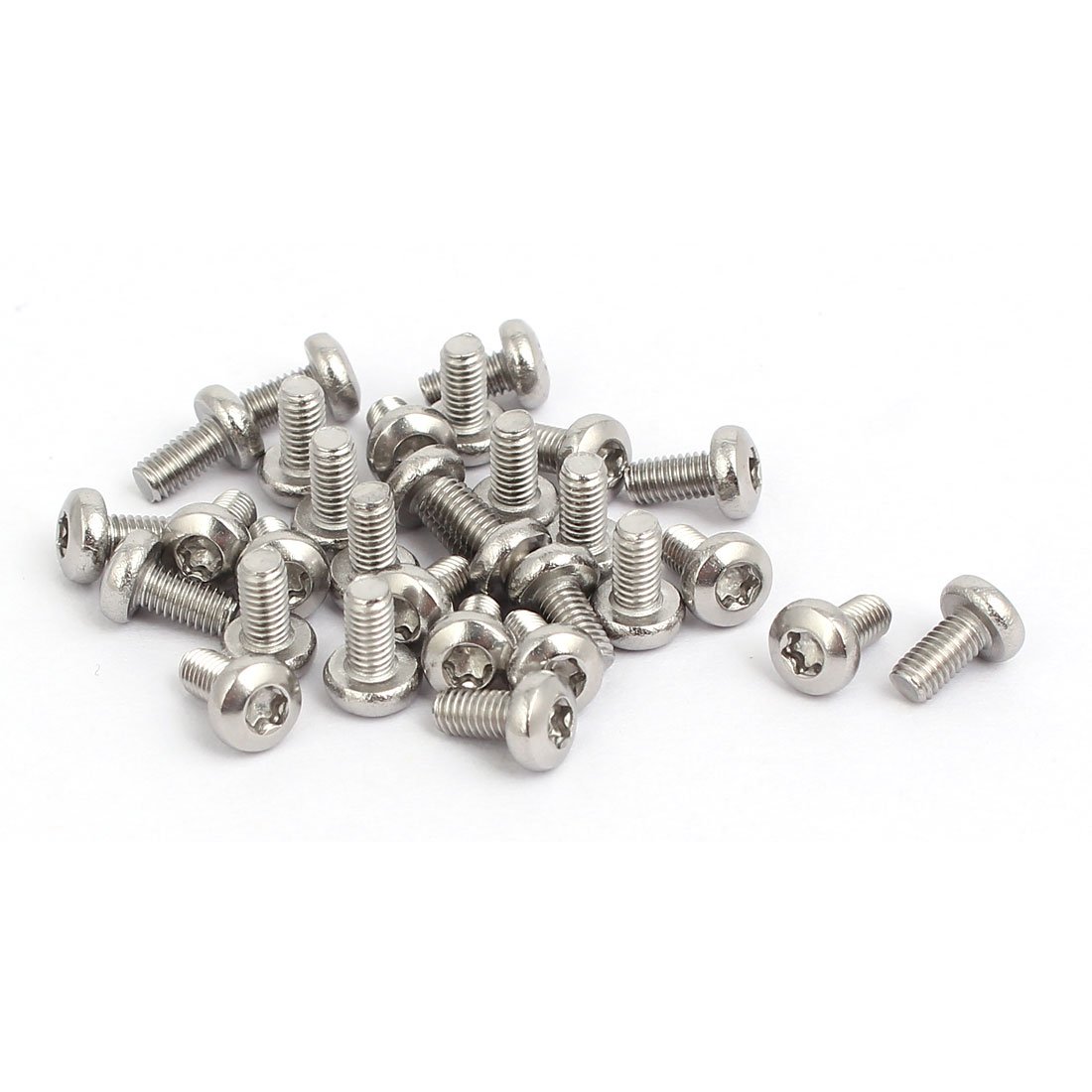 Sourcingmap M3x6mm 304 Stainless Steel Button Head Torx Screws Bolts T10 Drive 30pcs