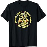 Cobra Kai Strike First Cobra Logo TV Show T-Shirt